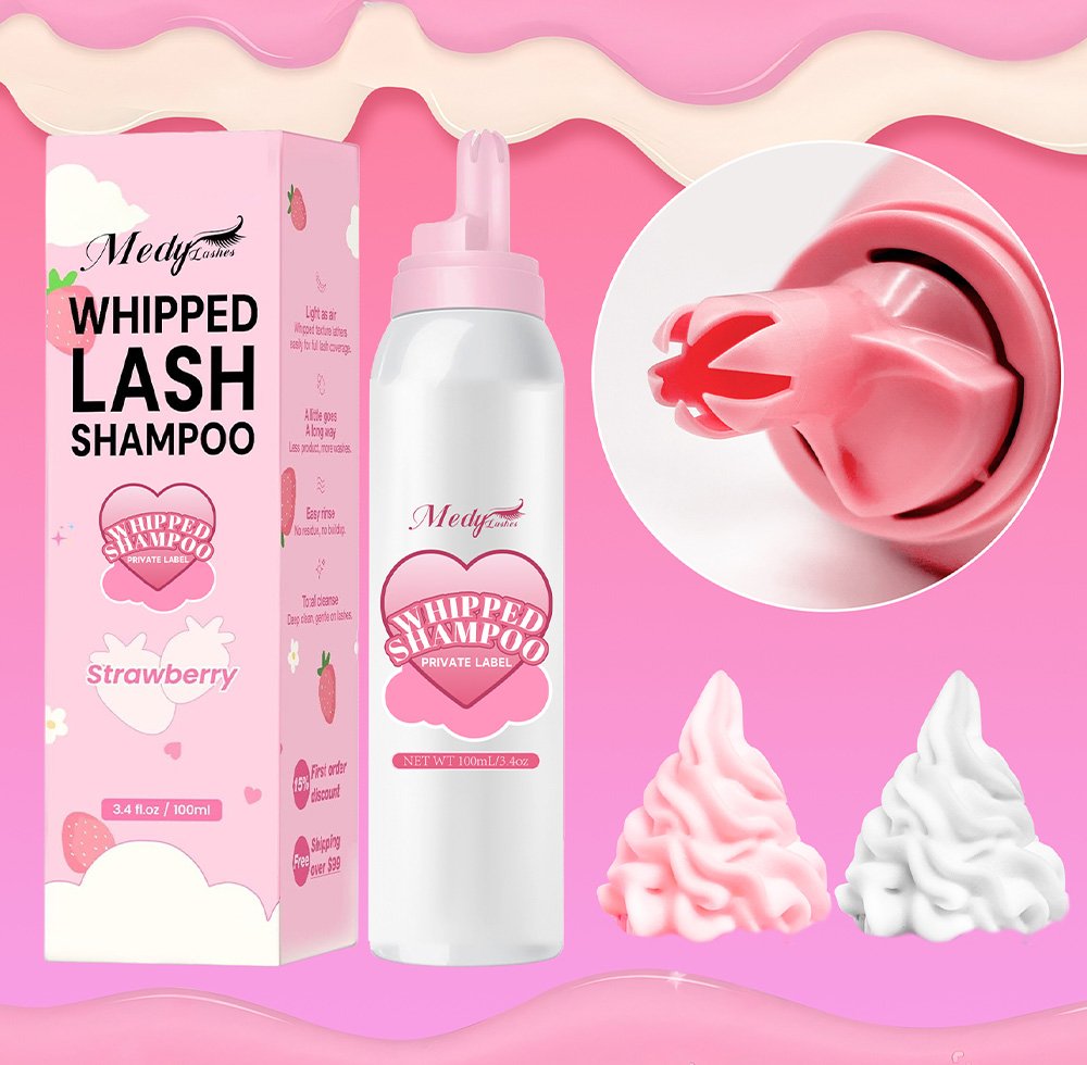 OEM Own Brand 100ml Vegan Fresh Cream Eyelash Shampoo with Tear-Free Formula for Eyelash Extension