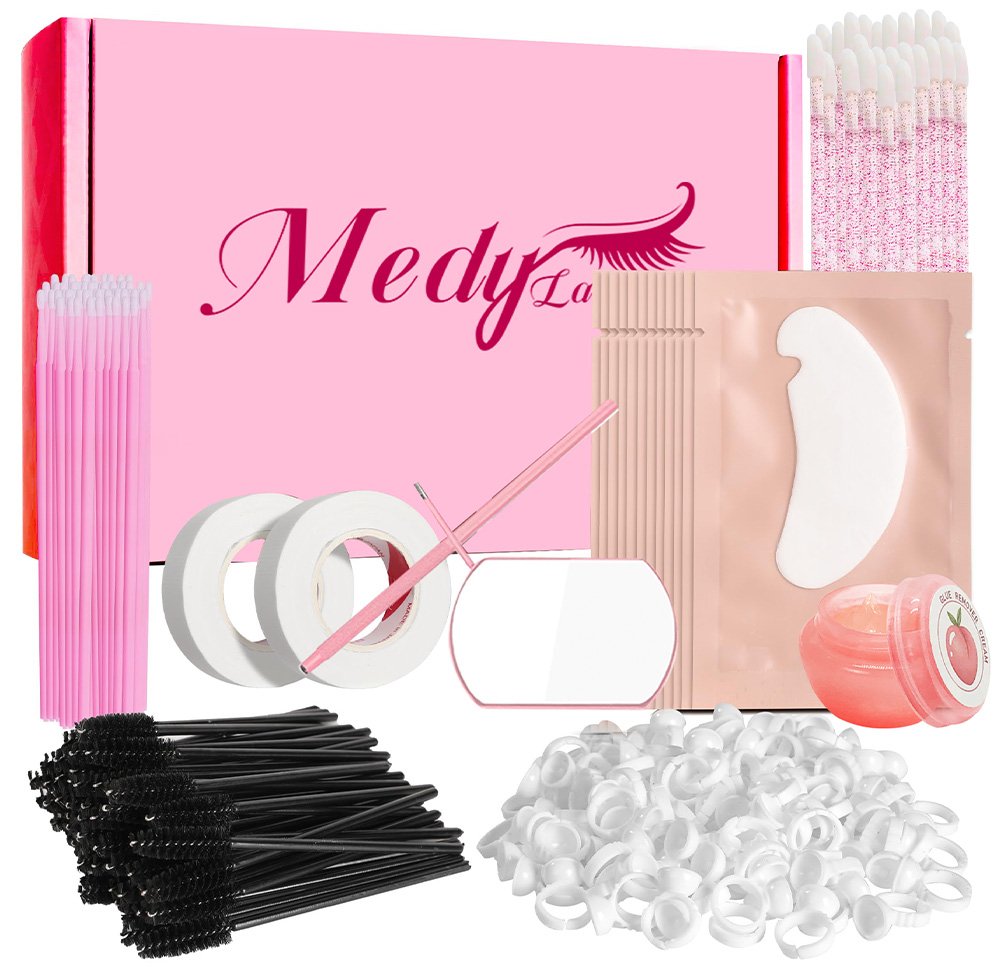 Customized DIY eyelash extension kit for beginners, eyelash tools, eyelash extension kit with personal label.