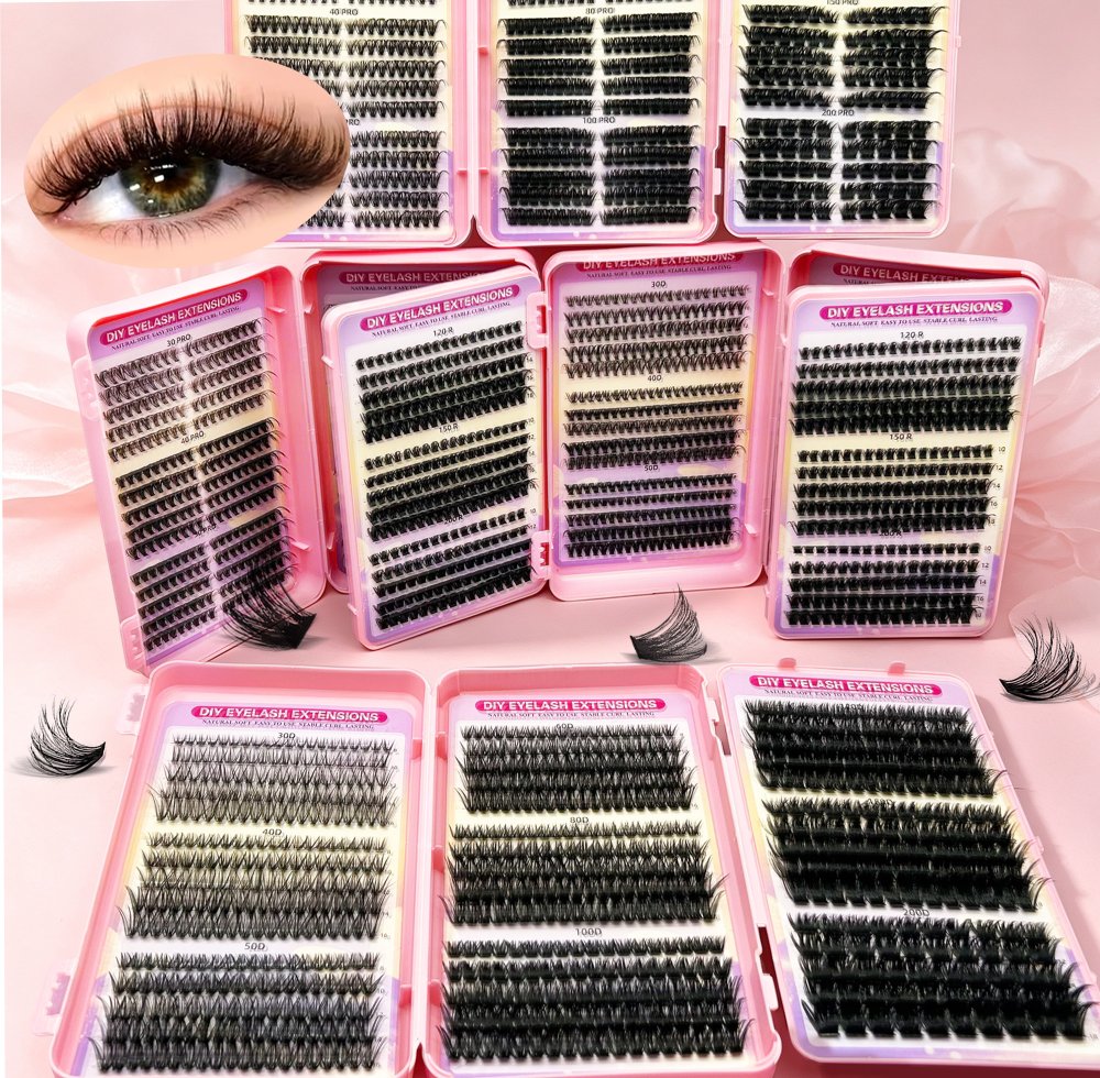 Wholesale DIY Cluster Lash Extension Book Kit Custom Logo & Packaging