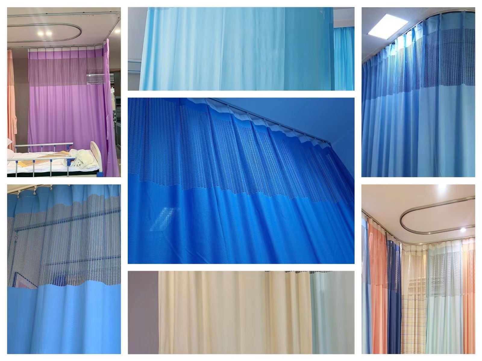 medical privacy curtain rail system for hospitals