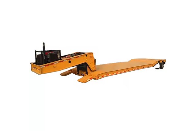 Heavy Duty Lowboy Lowbed Trailer Transport Heavy Machine Low Bed Truck ...