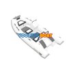 390 deep V aluminum hull rib boat with diamond cushions