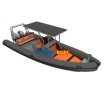 25ft aluminum rigid inflatable Orca Hypalon boat