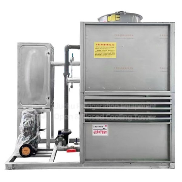 Cooling tower + water tank+ single circulation water pump 