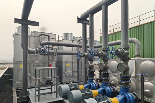 On-site auxiliary system fully set up for cooling operation