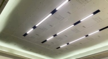 Prefabricated modular light steel keel gypsum board ceiling without main light