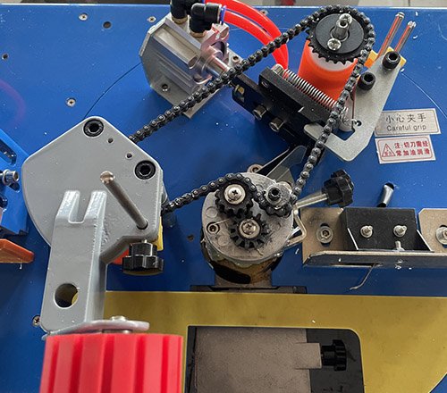 Edge banding machine glue application system
