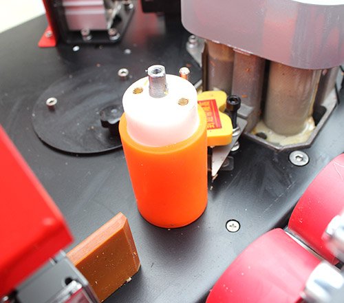 Edge banding machine glue application system