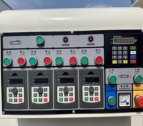 Brush sanding machine control panel