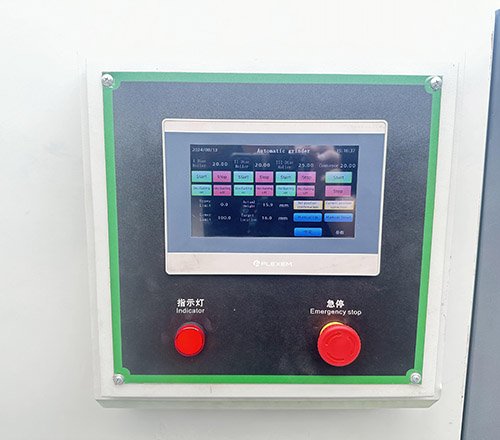 Brush sanding machine touchscreens