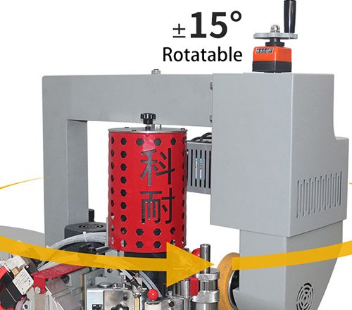 Edge banding part, rotation angle 15°