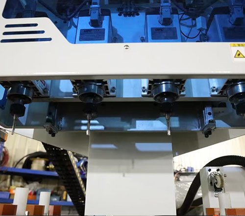 Four-spindle machining unit