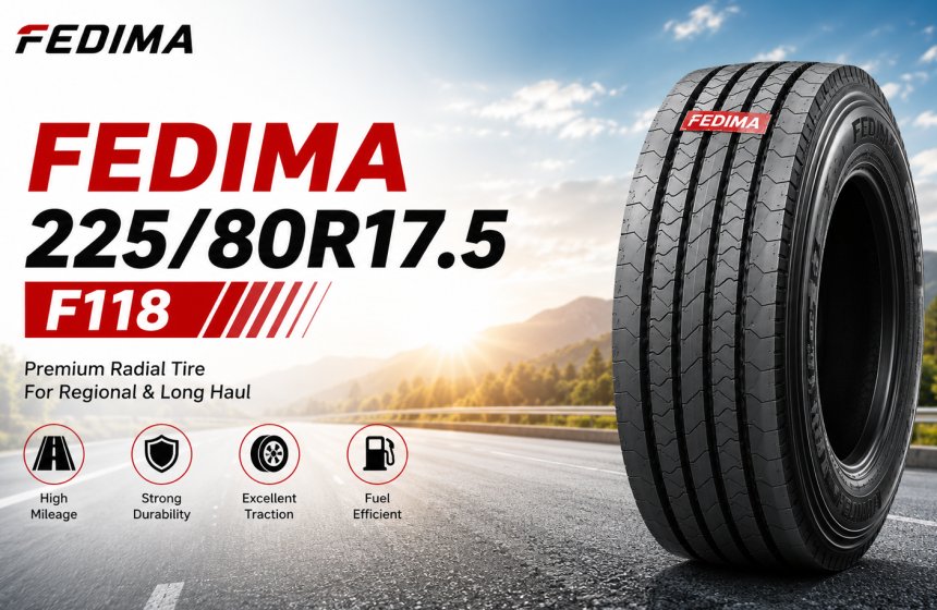 Premium FEDIMA 225/80R17.5 light truck tires, heavy load & wear resistant. Full light commercial sizes for global importers