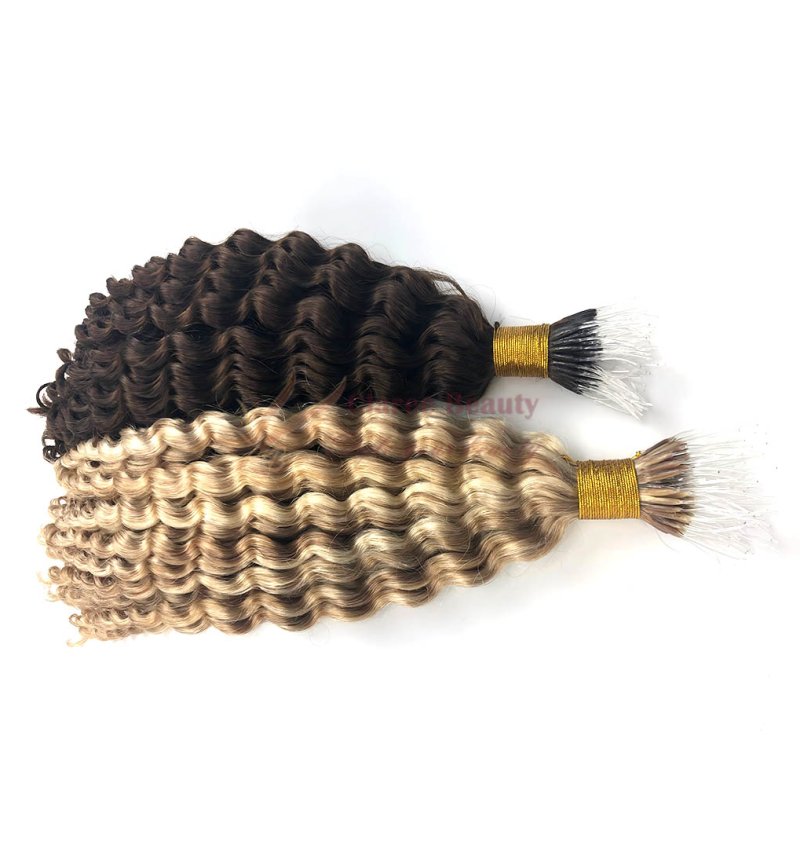 Plastic Nano Ring Hair Extensions #Curly