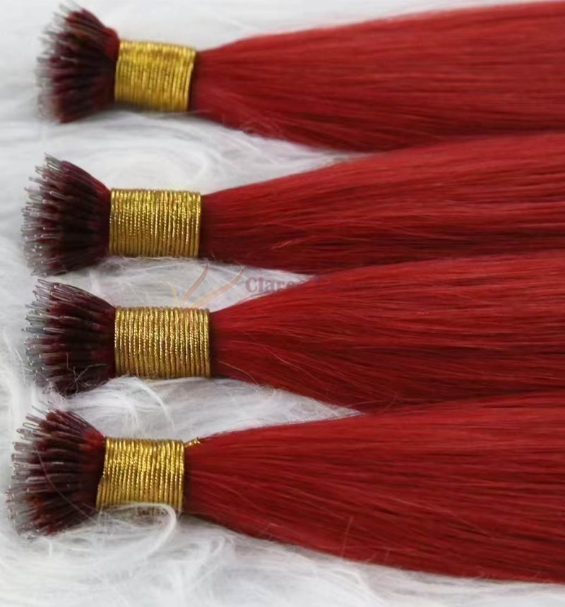 Metal Nano Ring Hair Extensions #Red