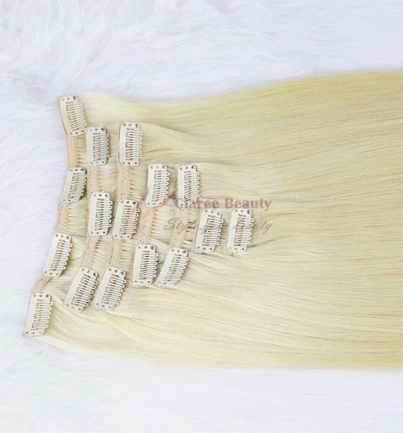 Lace Clip In Hair Extensions Light Color