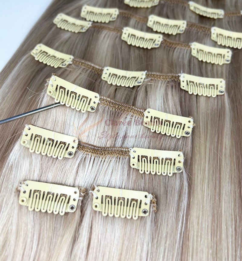 Normal Clip In Hair Extensions Light Color
