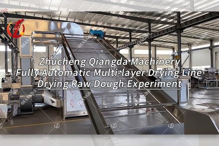 Qiangda Machinery fully automatic multi-layer drying line.
