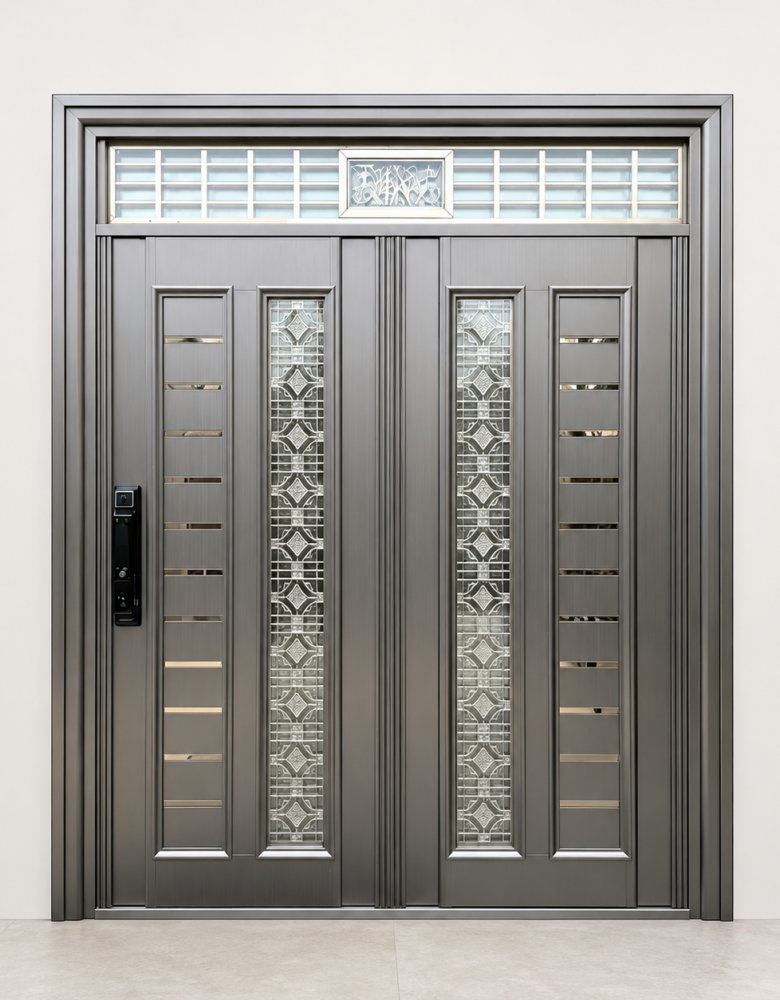 Stainless Steel Glass Entry Door