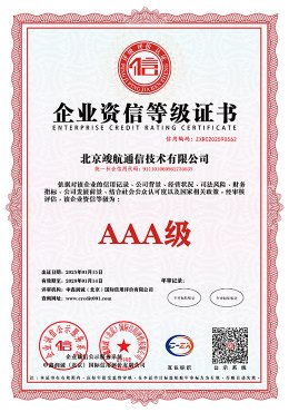 ENTERPRISE CREDIT RATING CERTIFICATE