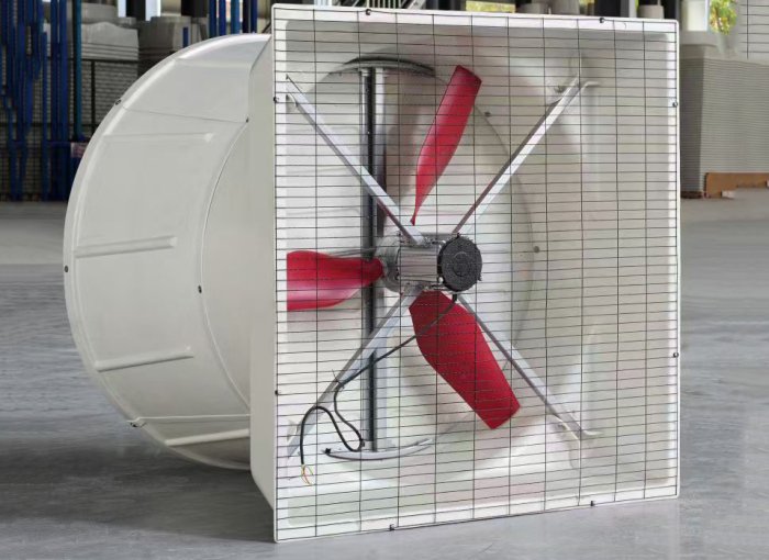 Ventilador de exaustão axial de fibra de vidro