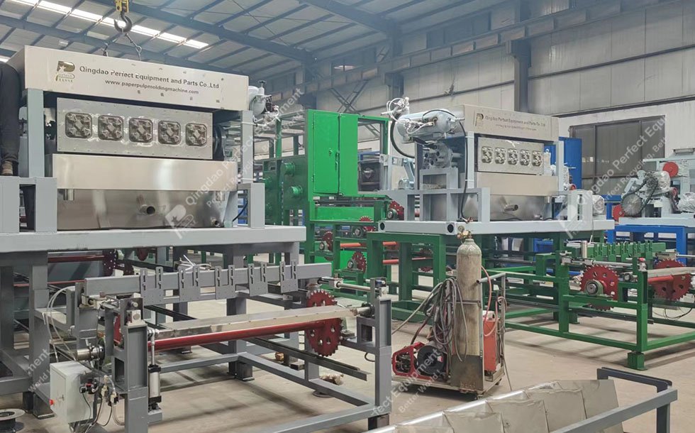 Máquina para fabricar bandejas de huevos 1