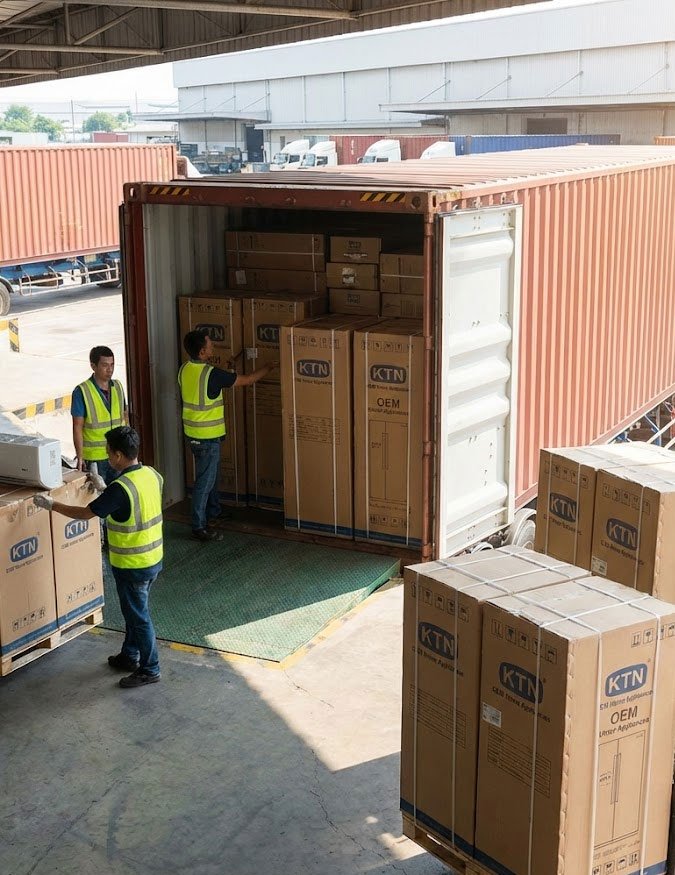 40HQ Container Loading of KTN Home Appliances