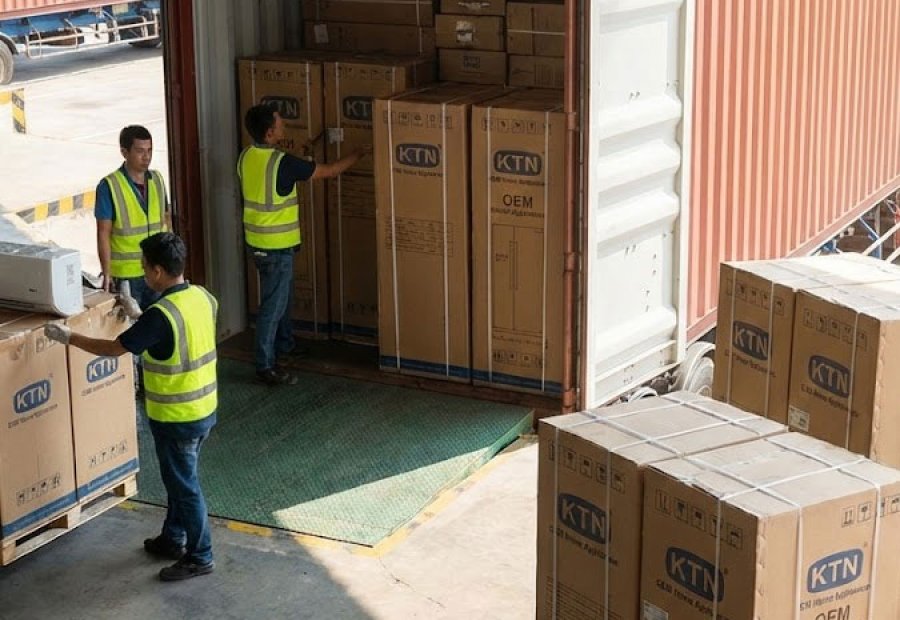 40HQ Container Loading of KTN Home Appliances