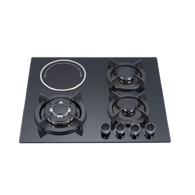 3‑Burner Hybrid Gas Induction Cooktop OEM