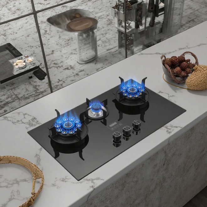 High‑Efficiency 3‑Burner Gas Cooktop OEM