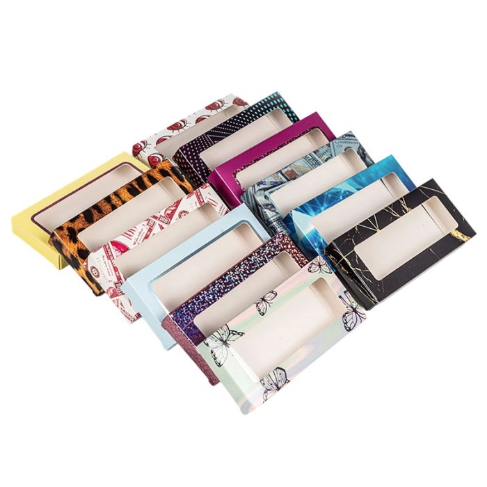 300g Colored square eyelash paper box