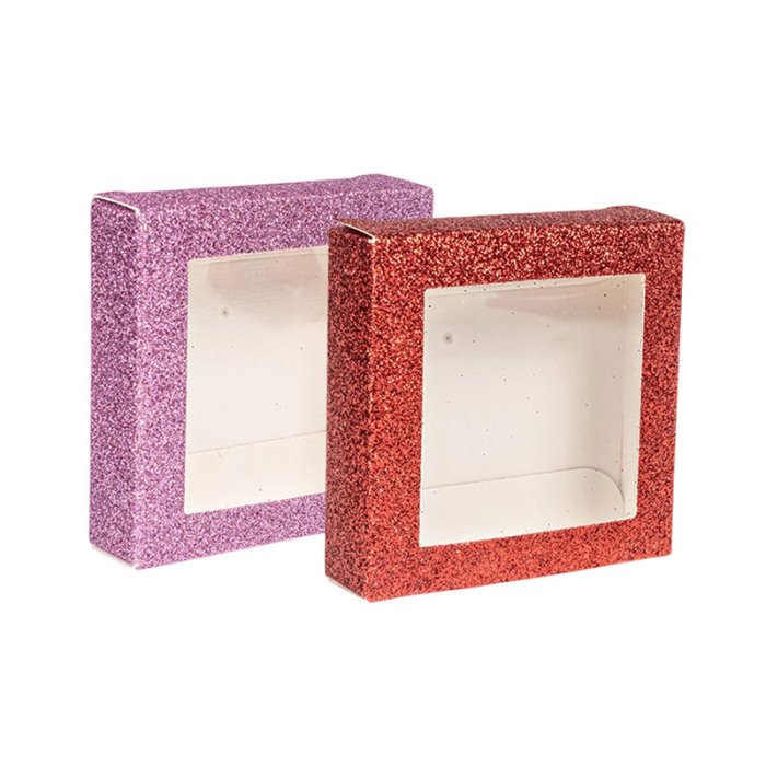 300g Silver cube eyelash paper box