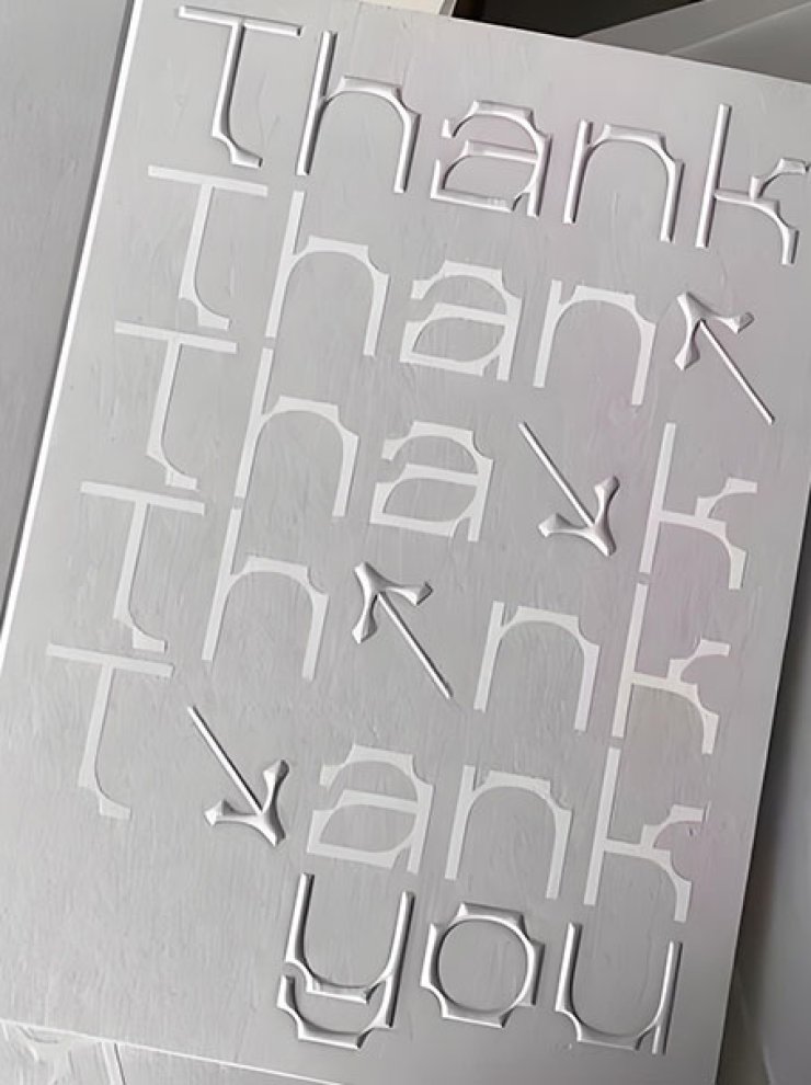 Paper printed in white