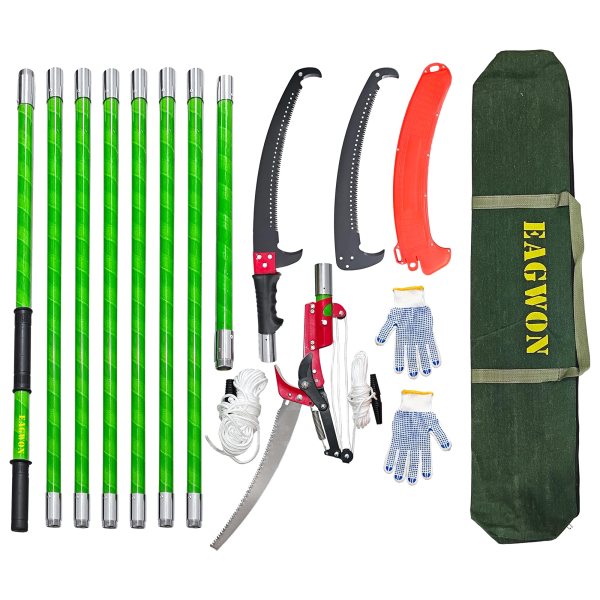 Manual Pole Saw, 7.3-27 ft Extendable Tree Pruner