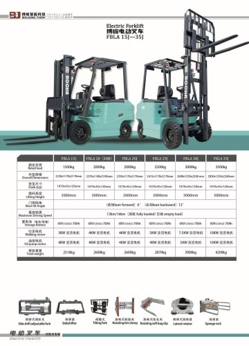 Carretilla elevadora eléctrica y cargadora eléctrica Bojun-2