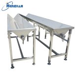 Blood collecting trough with drain and sloped bottom design