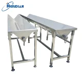 Blood collecting trough with drain and sloped bottom design