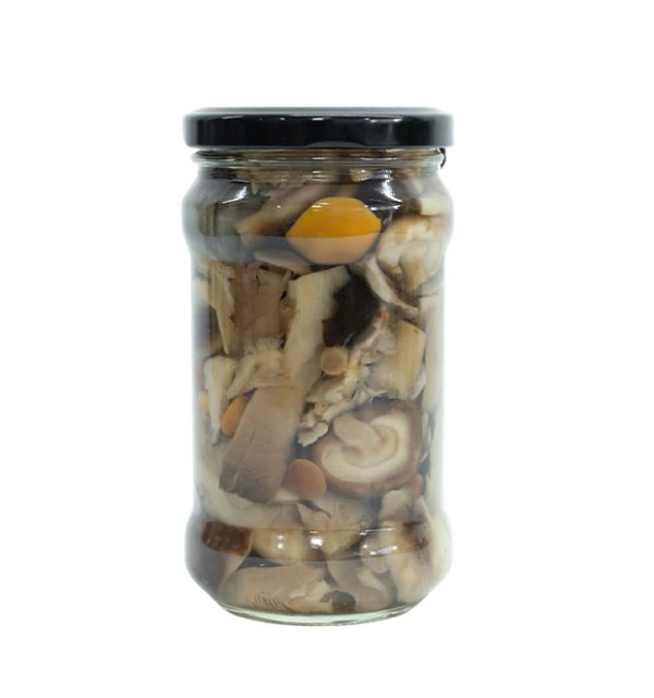 Canned mixed mushroom in brine
