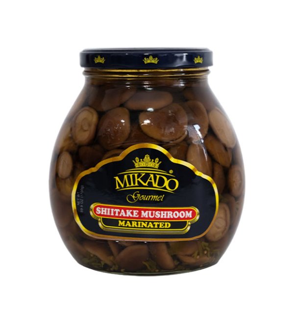 Canned shiitake mushroom marinated
