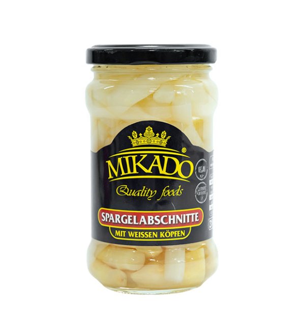Canned white asparagus tips & cuts in 314ml jars