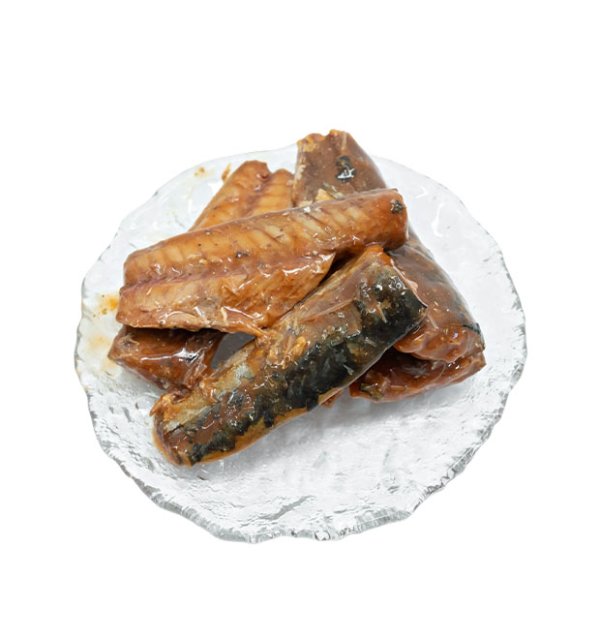 Canned mackerel fish in tomato sauce