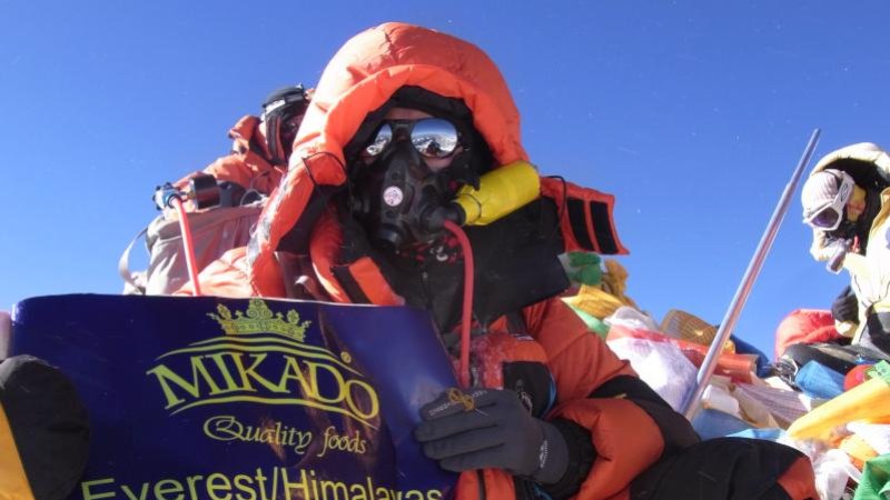 Mikado mountaineer reached the peak of first highest mountain and sixth highest mountain in the world