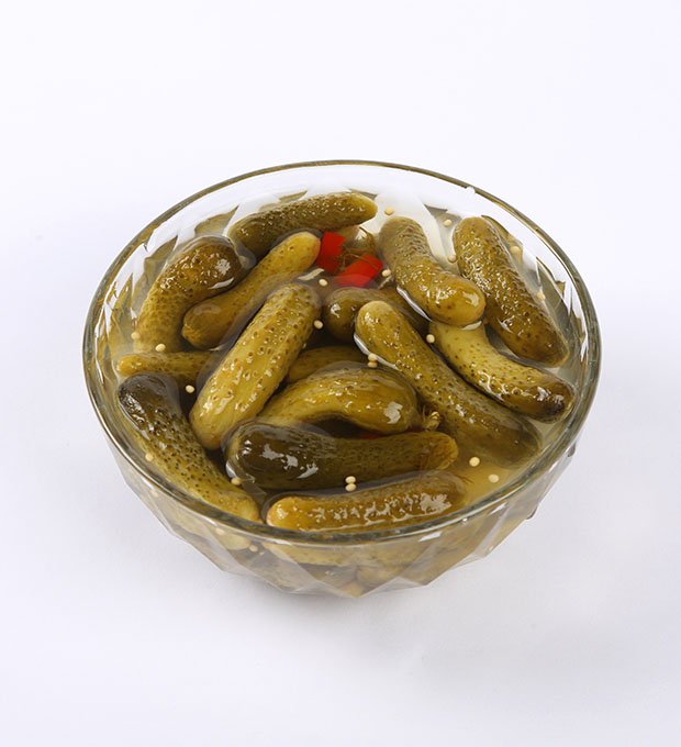 pickled cucumbers with mustard seeds