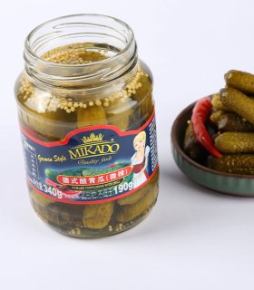 pickled cucumber with red chili