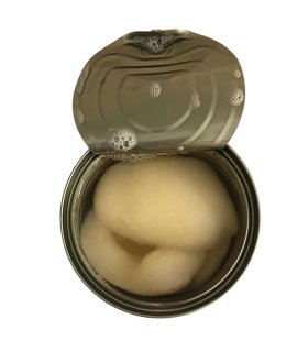 healthy canned pear slices in 100% natural juice