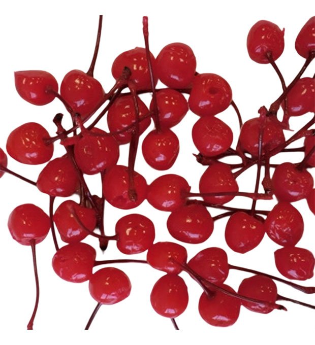 bright red canned cherries on plate