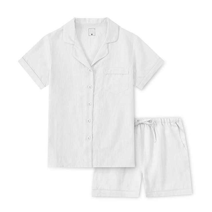 Linen Series Short-Sleeved Pajama Set