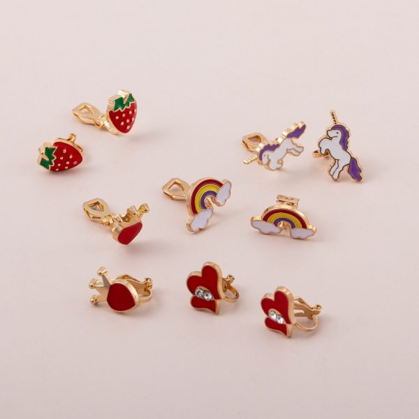 Kids Clip Earrings 5pack
