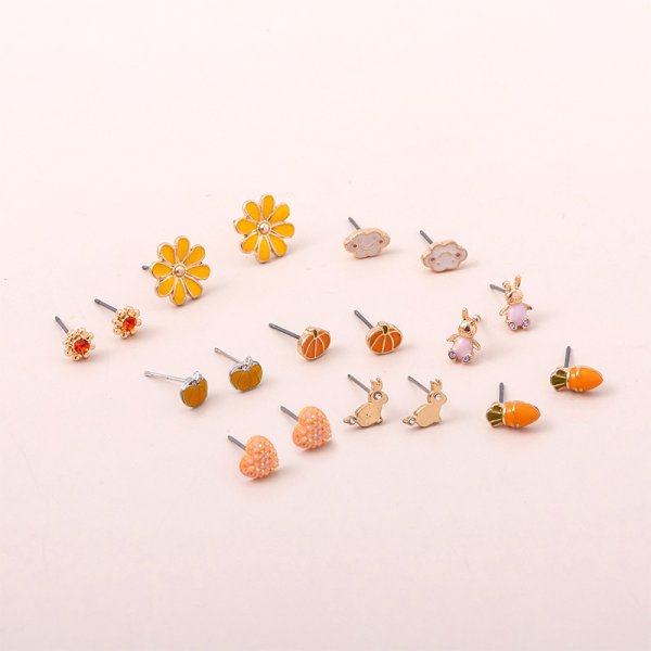 Kids Stud Earrings 9Pack