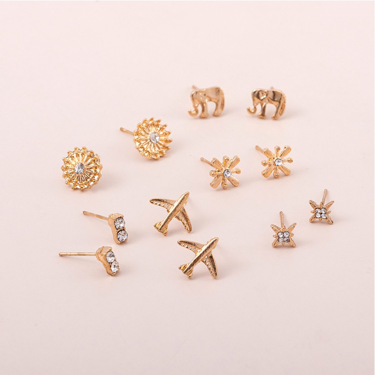 未标题-1_0002_Kids Stud Earrings 5Pack